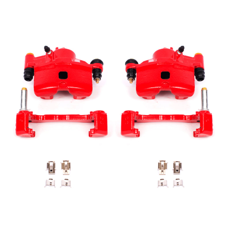 Power Stop 90-00 Honda Civic Front Red Calipers w/Brackets - Pair - My Store