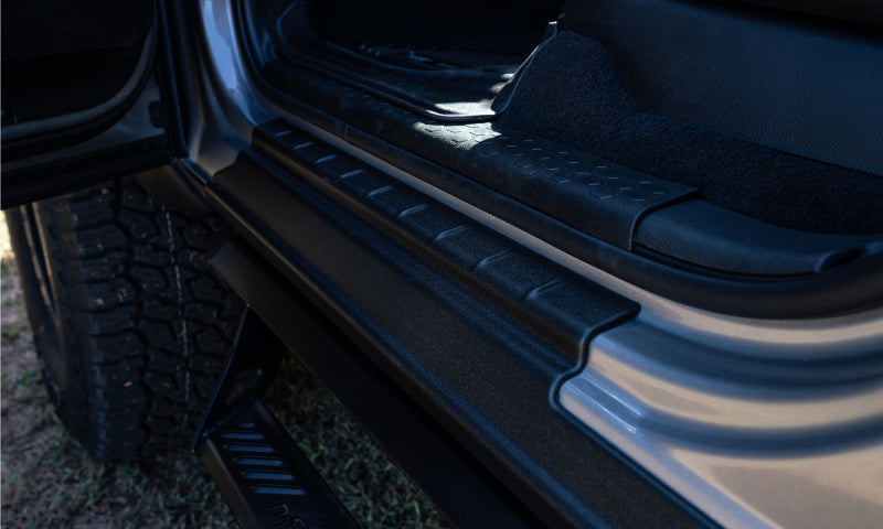 Bushwacker 19-22 Chevrolet Silverado Crew Cab Trail Armor Rocker Panel and Sill Plate Cover - Black - My Store