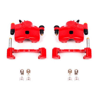 Power Stop 90-00 Honda Civic Front Red Calipers w/Brackets - Pair - My Store