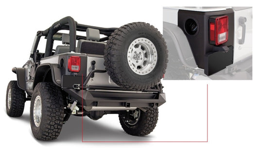 Bushwacker 07-18 Jeep Wrangler Trail Armor Rear Corners - Black - My Store