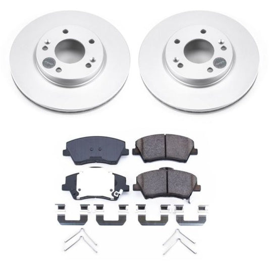 Power Stop 17-19 Hyundai Ioniq Front Z17 Evolution Geomet Coated Brake Kit - My Store