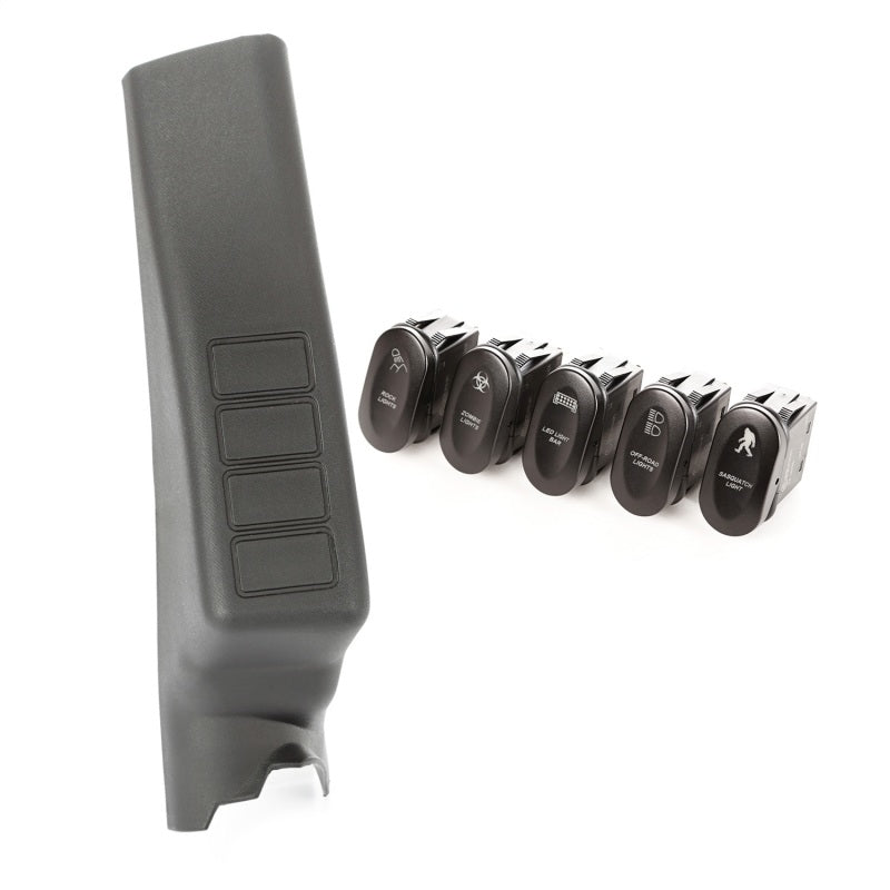 Rugged Ridge Etched A-Pillar 4 Switch Pod Kit LHD 11-18 JK - My Store