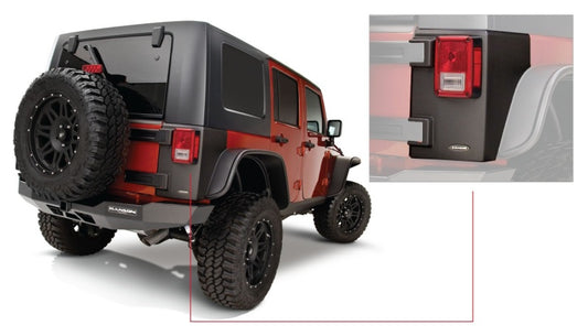 Bushwacker 07-18 Jeep Wrangler Trail Armor Rear Corners - Black - My Store