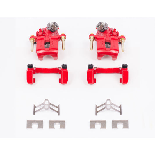 Power Stop 92-01 Honda Prelude Rear Red Calipers w/Brackets - Pair - My Store