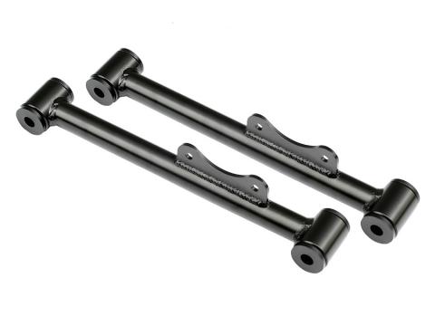 Rear Lower Strongarms For 1979-2004 Mustang Pair Of Tubular Arms Powder Coated Satin Black Ridetech