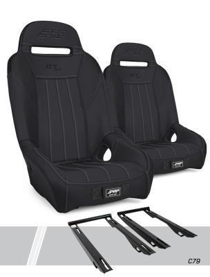 GT/S.E. Suspension Seats Kit for Polaris RZR PRO XP PRO R Turbo R Pair Black PRP Seats