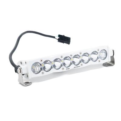 S8 White Straight LED Light Bar (10 Inch; Driving/Combo; Clear) Baja Designs
