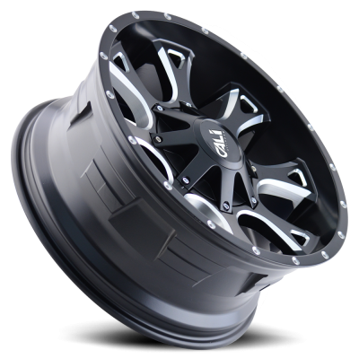 Cast Aluminum Wheels Anarchy 9103 SB 20x12 Milled Spokes Satin Black 5 On 127/5 On139.7 Bolt Pattern -44 Offset Cali Offroad Wheels