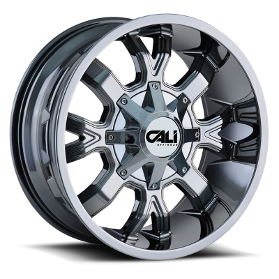 Cast Aluminum Wheels Dirty 9104 CH 22x10 Chrome 8 On 165.1/8 On170 Bolt Pattern -19 Offset Cali Offroad Wheels