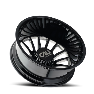 Cast Aluminum Dually Wheels Summit Dually 9110D GB 22x8.25 Milled Spokes Gloss Black 8 On 210 Bolt Pattern -232 Offset Cali Offroad Wheels