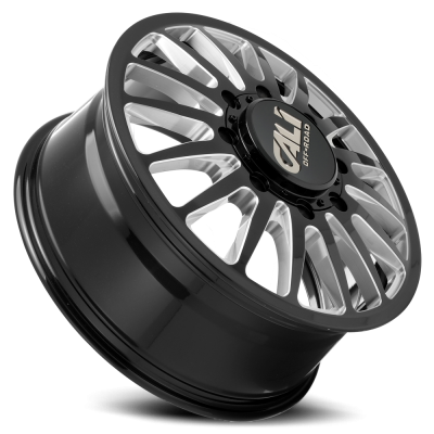 Dually Wheels Summit Dually 9110D GB 20x8.25 Milled Spokes Gloss Black 8 On 165.1 Bolt Pattern 115 Offset Cali Offroad Wheels