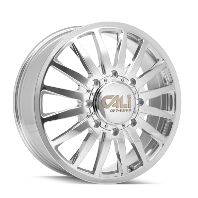 Dually Wheels Summit Dually 9110D PO 20x8.25 Milled Spokes Polished 8 On 165.1 Bolt Pattern 115 Offset Cali Offroad Wheels
