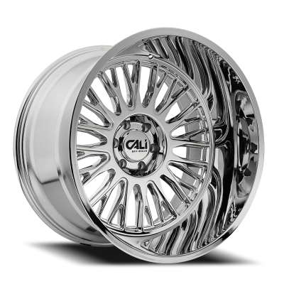Cast Aluminum Wheels Vertex 9116 CH 22x12 Chrome 6 On 135 Bolt Pattern -44 Offset Cali Offroad Wheels