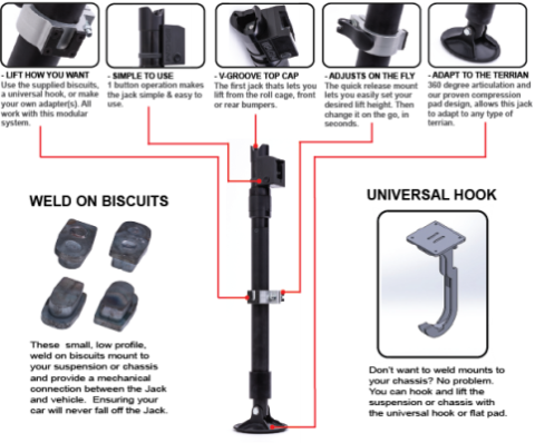 ATV/UTV Jack Hook Universal AGM Products