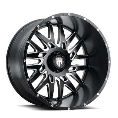 DNA AT184 Satin Black Milled 22X12 5-150 -44MM 110.3MM Off Road Wheels American Truxx