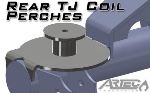Rear TJ Coil Perches And Retainers 3 Inch Pair Artec Industries