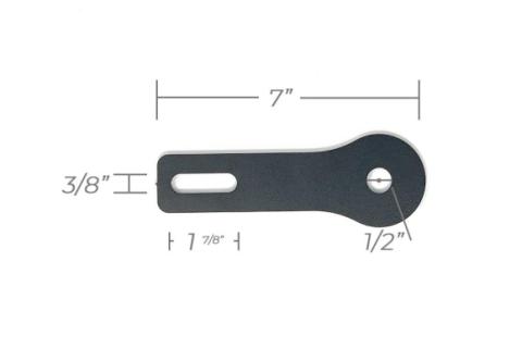 Ditch Light Bracket Extensions Black Semi Gloss Powdercoat Cali Raised LED