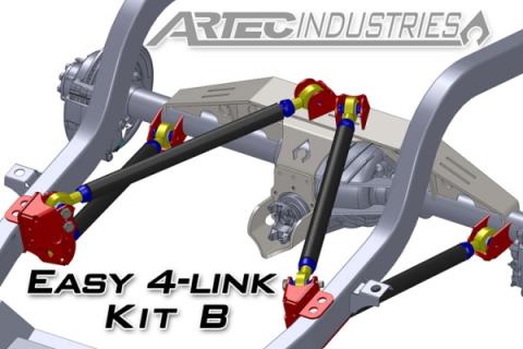 Easy 4 Link Kit B Tube 7/8 Inch and 1.25 Inch Rod Ends Artec Industries