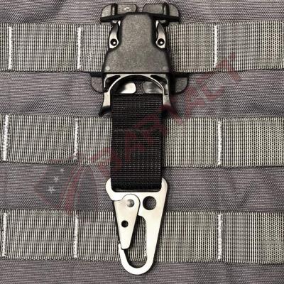 PALS/MOLLE Black Powdercoated Steel HK Hook w/ Every Which Way Quick Side Release Buckle Kit (Pair of 2) Bartact