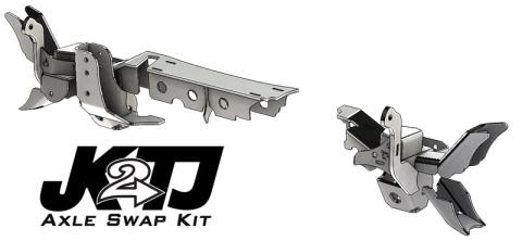 JK2TJ Front Axle Swap Kit Dana 44 Rubicon LCA Brackets W/CAM Slot Artec Industries