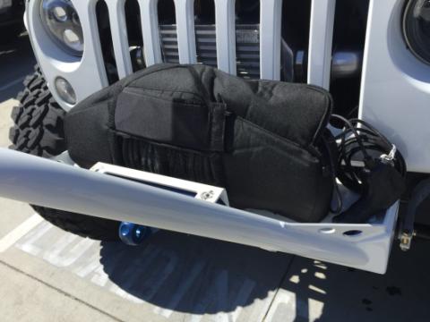 Winch Cover For Warn Zeon Winch Black Fabric Bartact