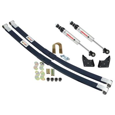Composite Leaf Springs And HQ Shocks For 1955-1957 Chevy Wagon Leaf Springs Delrin Bushings Shackles U-Bolts HQ Shocks And Hardware Ridetech