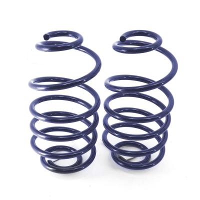 Rear Dual Rate Springs 2 Inch Lowering For 1968-1972 Chevelle Cutlass Pair Of Springs Powder Coated Blue Pigtail Top And Bottom Ridetech