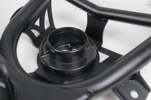 Front Lower Strongarms For 1963-1970 C10 For Use W/ Stock Style Spring Pair Of Tubular Control Arms W/ Ball Joints Cross Shafts Spring Spacers Bump Stops And Delrin Bushings Powder Coated Satin Black Ridetech