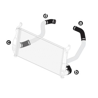 LB7 2001 Silicone Hose And Clamp Kit Black PPE Diesel