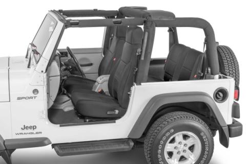 Jeep Wrangler Neoprene Seat Covers for 03-06 Jeep Wrangler TJ Black Diver Down