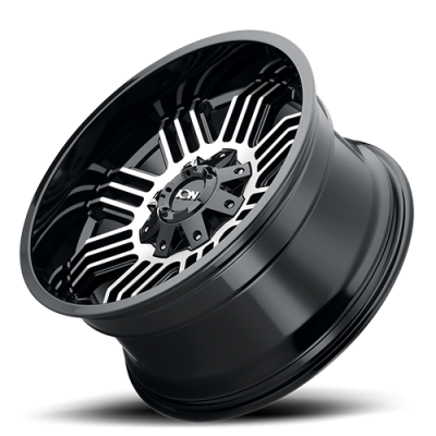 Cast Aluminum Wheels 144 GB 20x9 Machined Gloss Black 5 On 127/5 On 139.7 Bolt Pattern 18 Offset ION Wheels