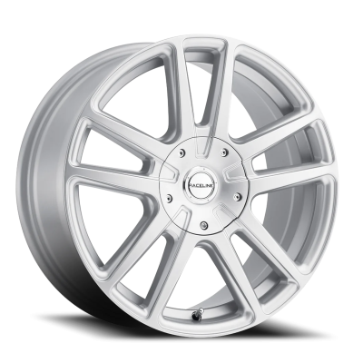 Aluminum Wheels 16x7 Encore 145S Hyper Silver Split Spoke 40 Offset 5 on 108/5 on 114.3 Bolt Pattern 72.62 Bore Raceline