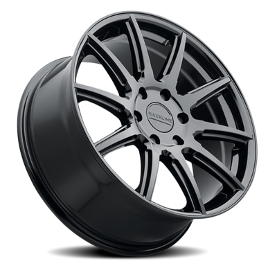 Aluminum Wheels 20x8.5 Spike 159 GB Gloss Black 15 Offset 5 on 139.7 Bolt Pattern 106.5 Bore Raceline