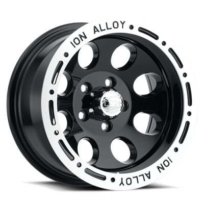 Cast Aluminum Wheels 174 15x8 Machined Lip Black 5 On 114.3 Bolt Pattern -27 Offset ION Wheels