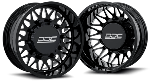 Dually Wheels The Mesh Forged 22x8.25 8x200 Black/Mill SS Fronts 05-25 Ford F-350 11-14 Ford F-450 DDC Wheels