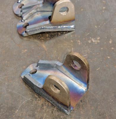 1982-2002 Camaro and Firebird Lower Rear Coil-Over Shock Bracket Kit Red J&amp;M Products