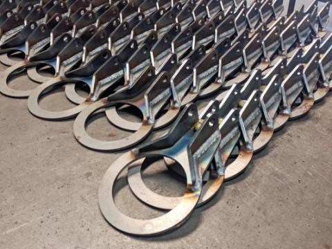 1982-2002 Camaro and Firebird Upper Rear Coil-Over Shock Bracket Kit Red J&amp;M Products