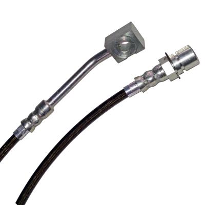 Mustang Fox Body Brake Conversion Hose Kit 87-93 Mustang W/99-04 Calipers Stainless Steel Clear Cover J&M Products