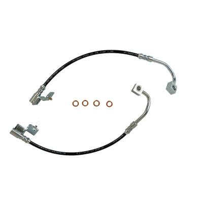 2015-2020 Ford Mustang GT and GT350R Stainless Steel Front Brake Hose Kit Black Cover J&M Products