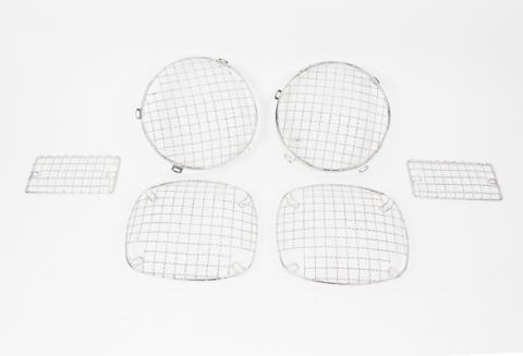 Jeep TJ Wire Mesh Guard Set 6 Pieces 97-06 Wrangler TJ Polished Silver Kentrol