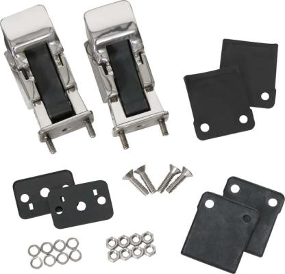 Jeep CJ/YJ Hood Kit With TJ Style Hood Catch 78-95 CJ and Wrangler YJ Polished Silver Kentrol