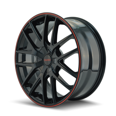 Touren Wheels TR60 3260 Gloss Black With Red Ring 18X8 5-100/5-114.3 40MM 72.62MM
