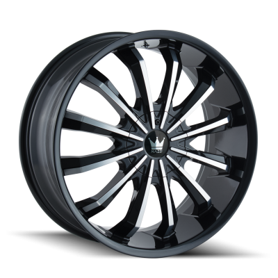 Cast Aluminum Wheels Fusion 341 GBM 18x7.5 Machined Face Gloss Black 4 On 100/4 On 114.3 Bolt Pattern 40 Offset Mazzi Wheels