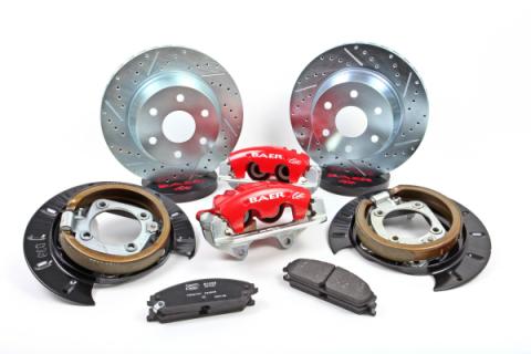 Brake System 14 Inch Rear AlumaSport Drum To Disc Conversion 05-17 GM 1500 BAER Brakes