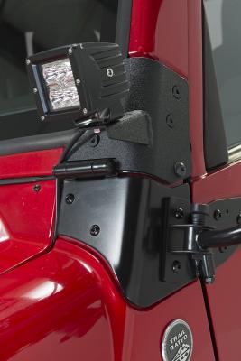 Jeep TJ Windshield Hinge Pair 97-06 Wrangler TJ Powdercoat Black Kentrol