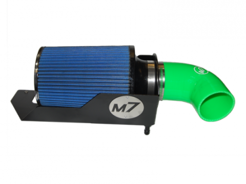 Gen 2 High Flow Intake System Black Powdercoated Aluminum HSG Blue 8 Ply Cotton Filter Green Silicone Elbow M7 Speed