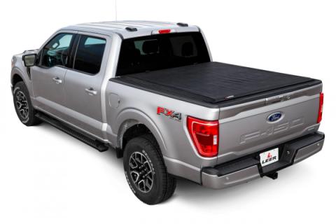 07-21 Toyota Tundra Tonneau Cover Truck Bed Topper Soft Roll Up 5 Foot 6 Inch With or Without Track Black Leer