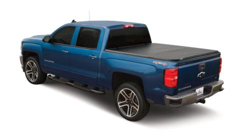 2020 Silverado/Sierra 2500/3500 HD Reinforced Soft Folding Tonneau Cover Truck Bed Topper 6 Foot 9 Inch Heavy Duty Leer
