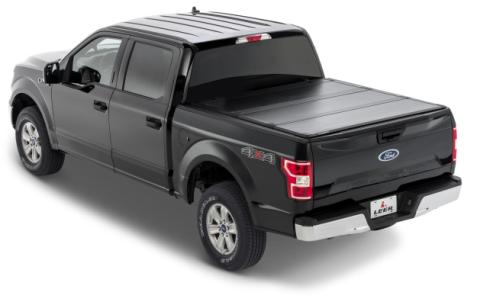 19-23 Ford Ranger 3 Panel Hard Folding Tonneau Cover Truck Bed Topper 4 Foot 10 Inch Black Leer