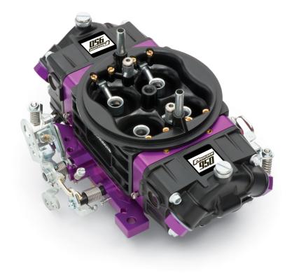 Black Race Series Carburetor 950 CFM Mechanical Secondary Black/ Purple Proform